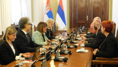 4 June 2019 National Assembly Speaker Maja Gojkovic in meeting with the Chairman of the Konrad Adenauer Foundation Norbert Lammert